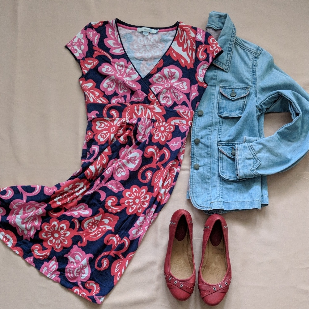 Boden floral jersey dress petite